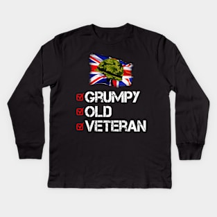 Grumpy Old Veteran Kids Long Sleeve T-Shirt